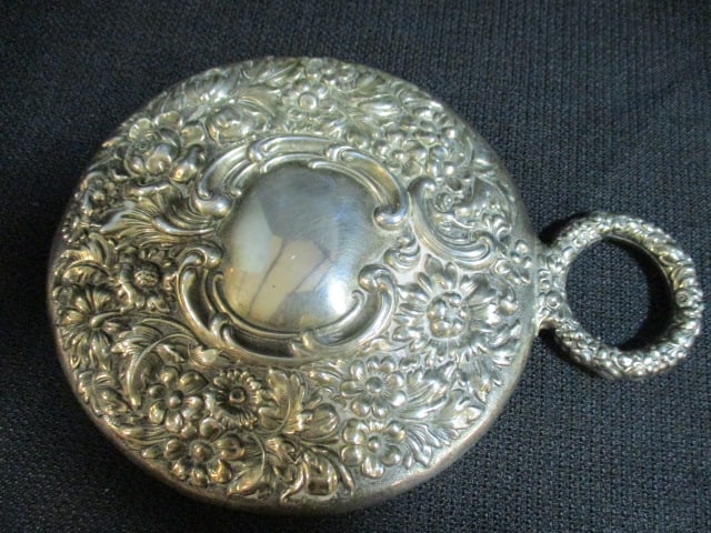 Weighted Sterling Silver Hair Brush and Hand Mirror - 2