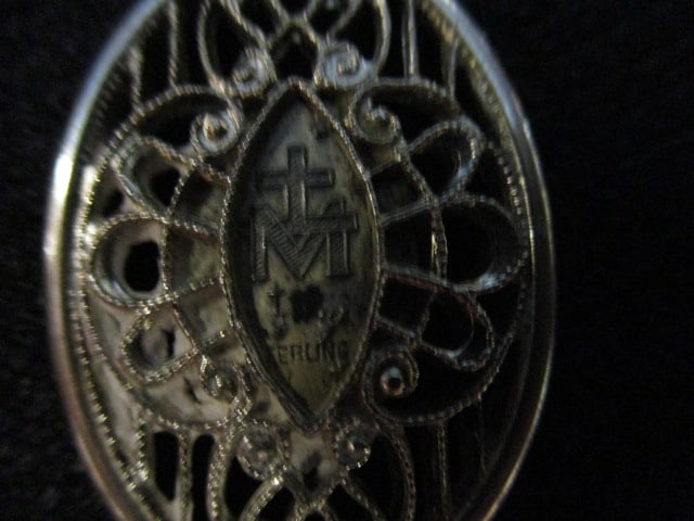 Sterling Silver Religious Medallion, Sterling Silver Handle Boot Hook, Shoe Horn and - 4