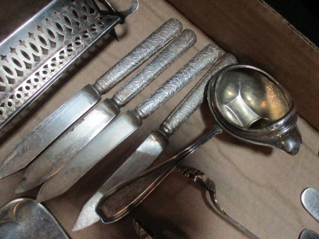 Vintage Silverplated Serving Pieces, Spreaders and Sugar/Cracker Tray - 3