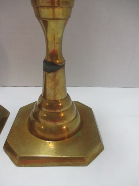 Pair of Brass Candle Sticks - 2
