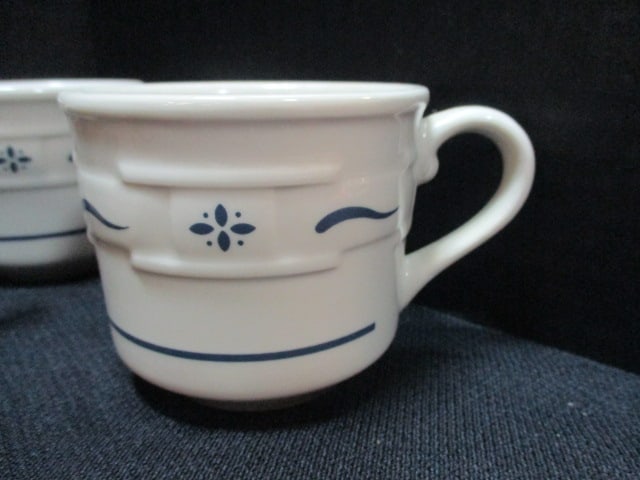 Longaberger Pottery Stoneware Oven to Table Cups and Saucers and Two Custard Cups - 3
