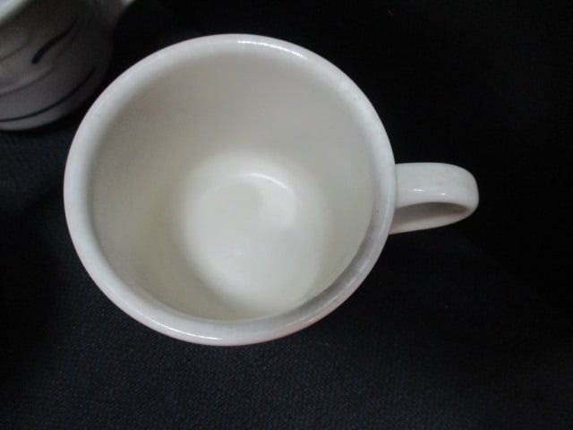 Longaberger Pottery Stoneware Oven to Table Cups and Saucers and Two Custard Cups - 4