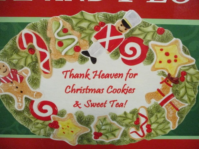 Fitz & Floyd "Southern Christmas" Holiday Treats Cookie Platter in Original Box - 2