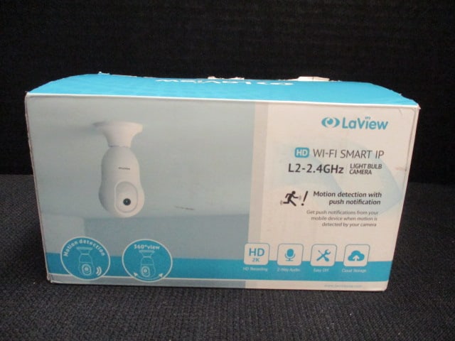 La View HD Wi-Fi Smart IP L2-2.4Ghz Light Bulb Camera in Original Box: .