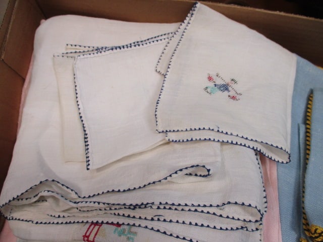 Grouping of Vintage Table Linens and Handkerchiefs - 5