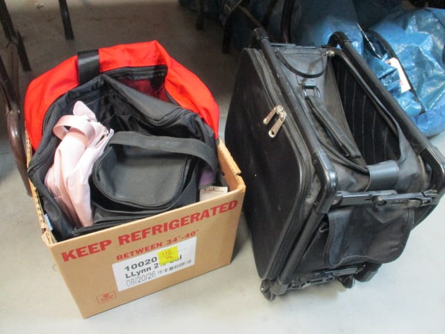 Grouping of Travel Utility Bags, Money Belts and Tutto Folding Computer Bag: .