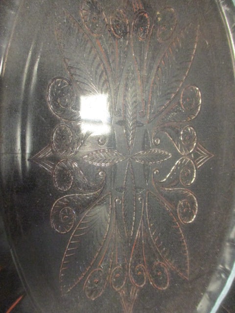 Pink Depression Glass Tray - 3