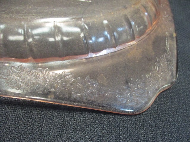 Pink Depression Glass Tray - 5