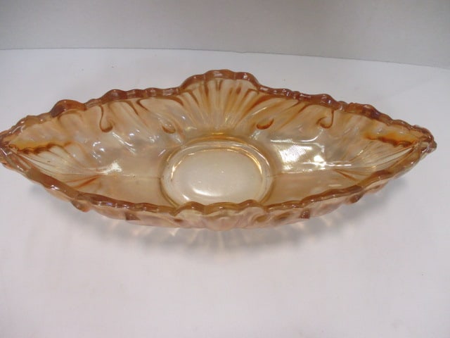 Midcentury Marigold Iridescent Console Bowl - 2