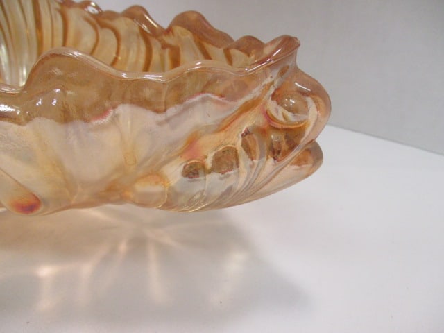 Midcentury Marigold Iridescent Console Bowl - 3