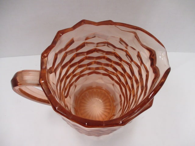Midcentury Peach Cubist Pitcher - 2