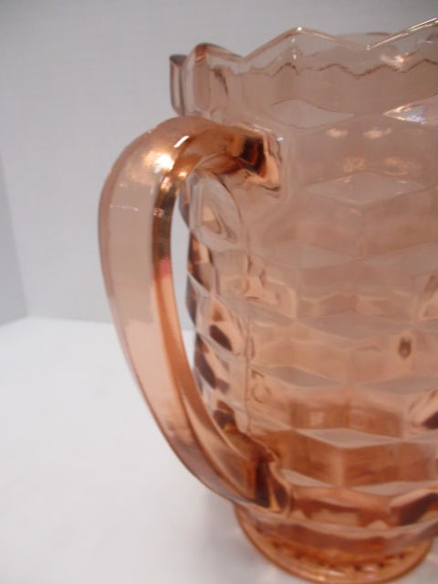 Midcentury Peach Cubist Pitcher - 3
