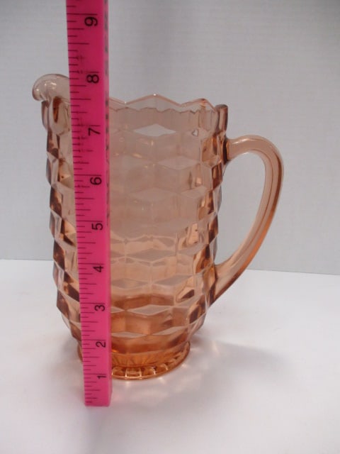 Midcentury Peach Cubist Pitcher - 5