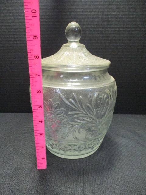 Vintage Anchor Hocking Sandwich Glass Cookie/Biscuit Jar - 5