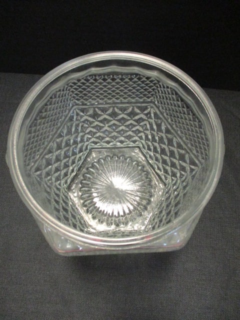 Diamond Point Clear Cookie/Biscuit Jar - 3