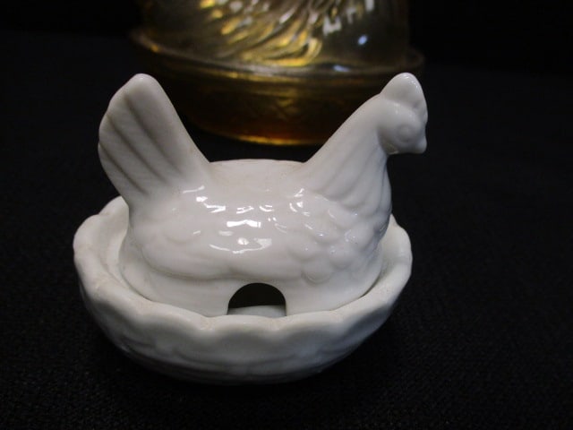 Four Hen on Nest Glass Dishes - 6