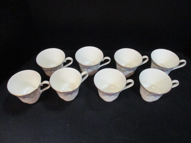 Eight Royal Doulton "Juliet" Bone China Tea Cups - 2