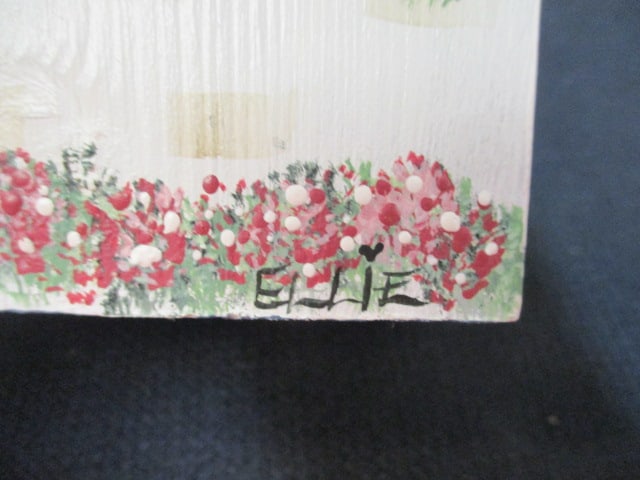 Ellie Signed Hand Crafted Folk Art "House" Bookends - 4