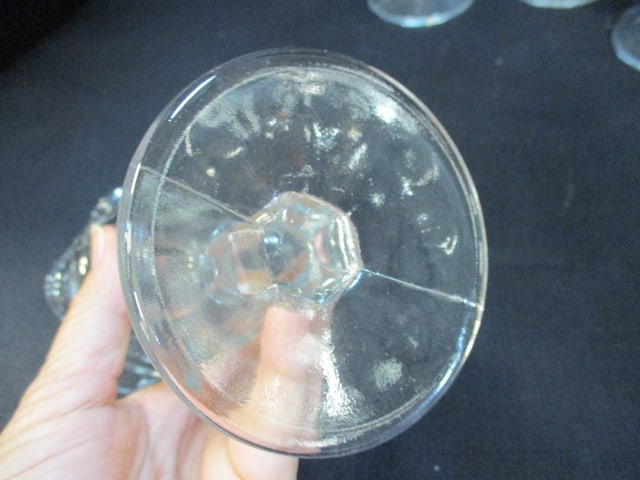 Stainless Steel Cocktail Shaker and Four Pressed Glass Sundae Glasses - 6
