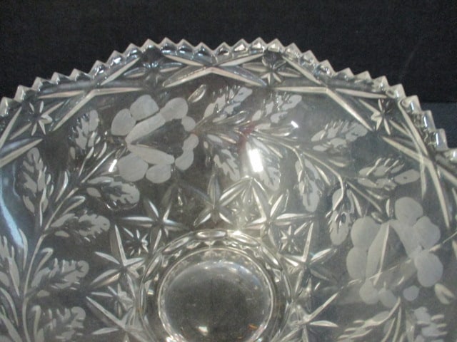 Two Footed Crystal Centerpiece Bowls - 4