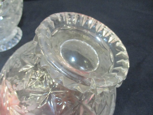 Two Footed Crystal Centerpiece Bowls - 6