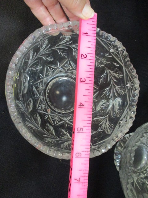 Two Footed Crystal Centerpiece Bowls - 8