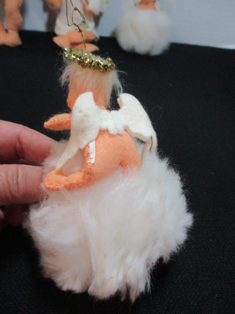Four Vintage 1950's Annalee Felted Angel Dolls/Ornaments - 3