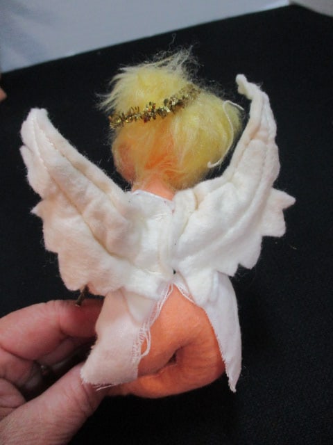 Four Vintage 1950's Annalee Felted Angel Dolls/Ornaments - 7