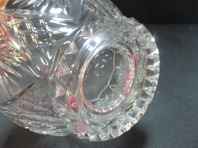 Three Hobstar Design Crystal Serving Bowls - 8