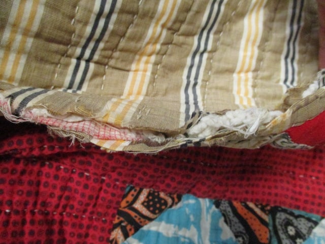 Antique Hand Stitched Patchwork Quilt - 5