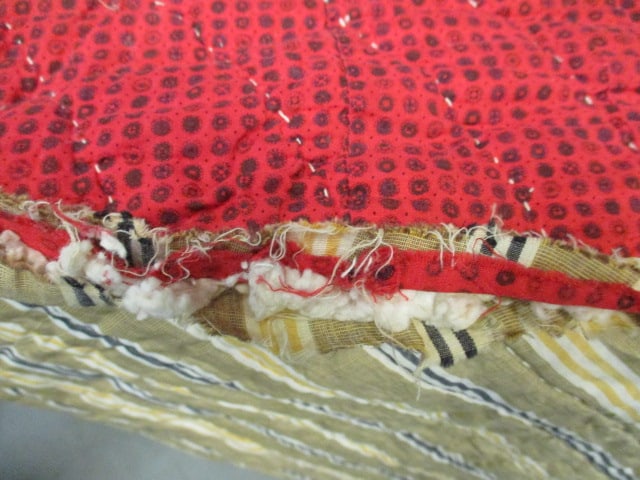 Antique Hand Stitched Patchwork Quilt - 6
