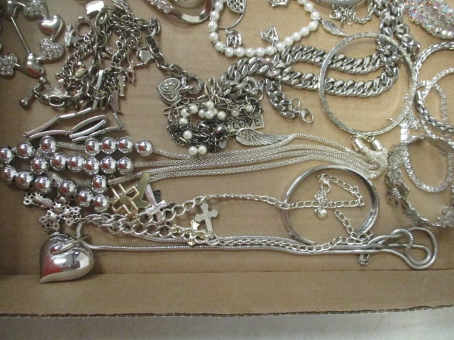 Silver Tone Fashionable Necklaces, Pendants and Bracelets - 5