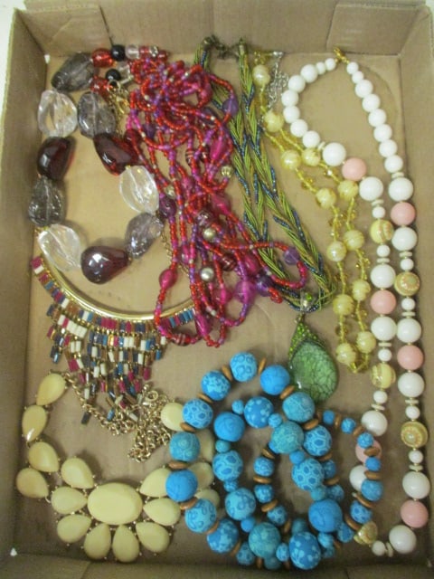 Colorful Beaded Fashion Necklaces: Turquoise necklace has matching bracelet, See pictures and preview for selection
