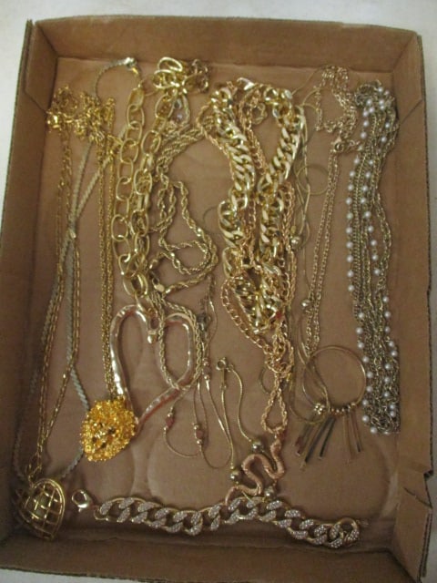 Gold Tone Fashion Jewelry Necklaces and Bracelets: See pictures and preview for selection