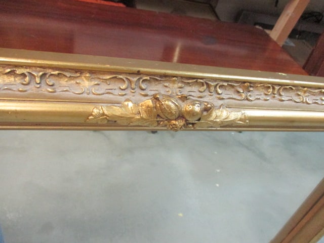 Large Gilt Frame Mirror with Nut Cluster Accents - 2