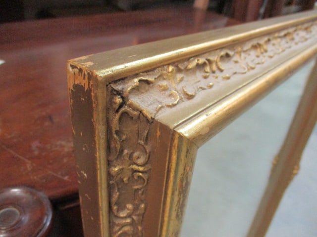 Large Gilt Frame Mirror with Nut Cluster Accents - 3