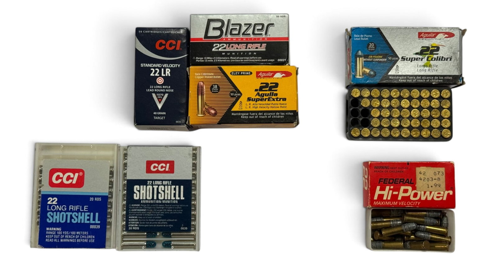 NIB 395rds. of .22 LR & 32rds. of .22 LR Shotshell Ammunition: See Photo(s)