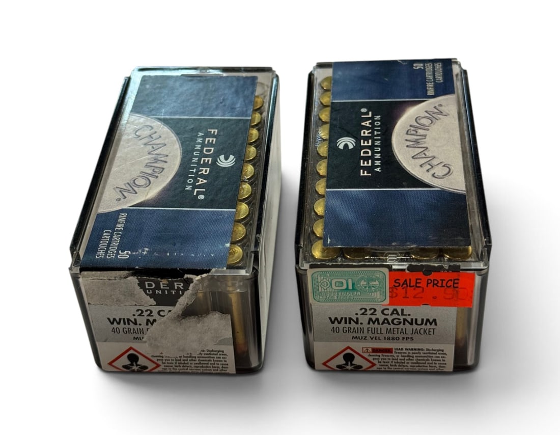 NIB 95rds. of .22 WMR 40gr. FMJ Federal Ammunition: See Photo(s)