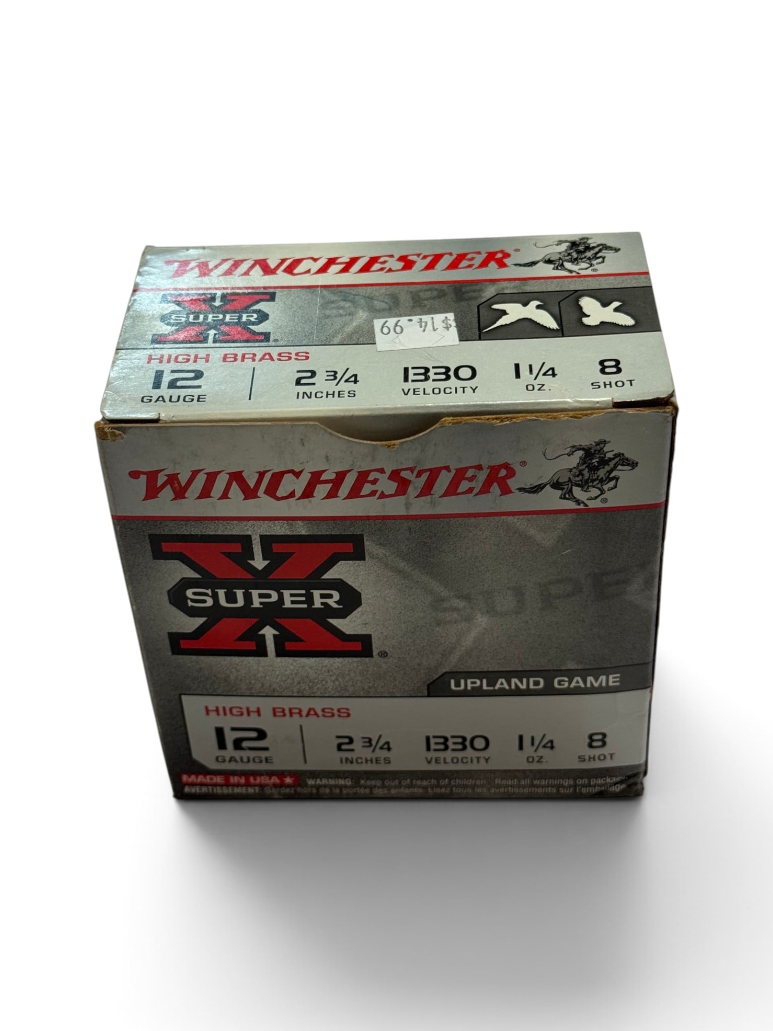 NIB 25rds. of 12 GA. 2-3/4” 8-Shot High Brass Winchester Shotgun Ammunition: See Photo(s)