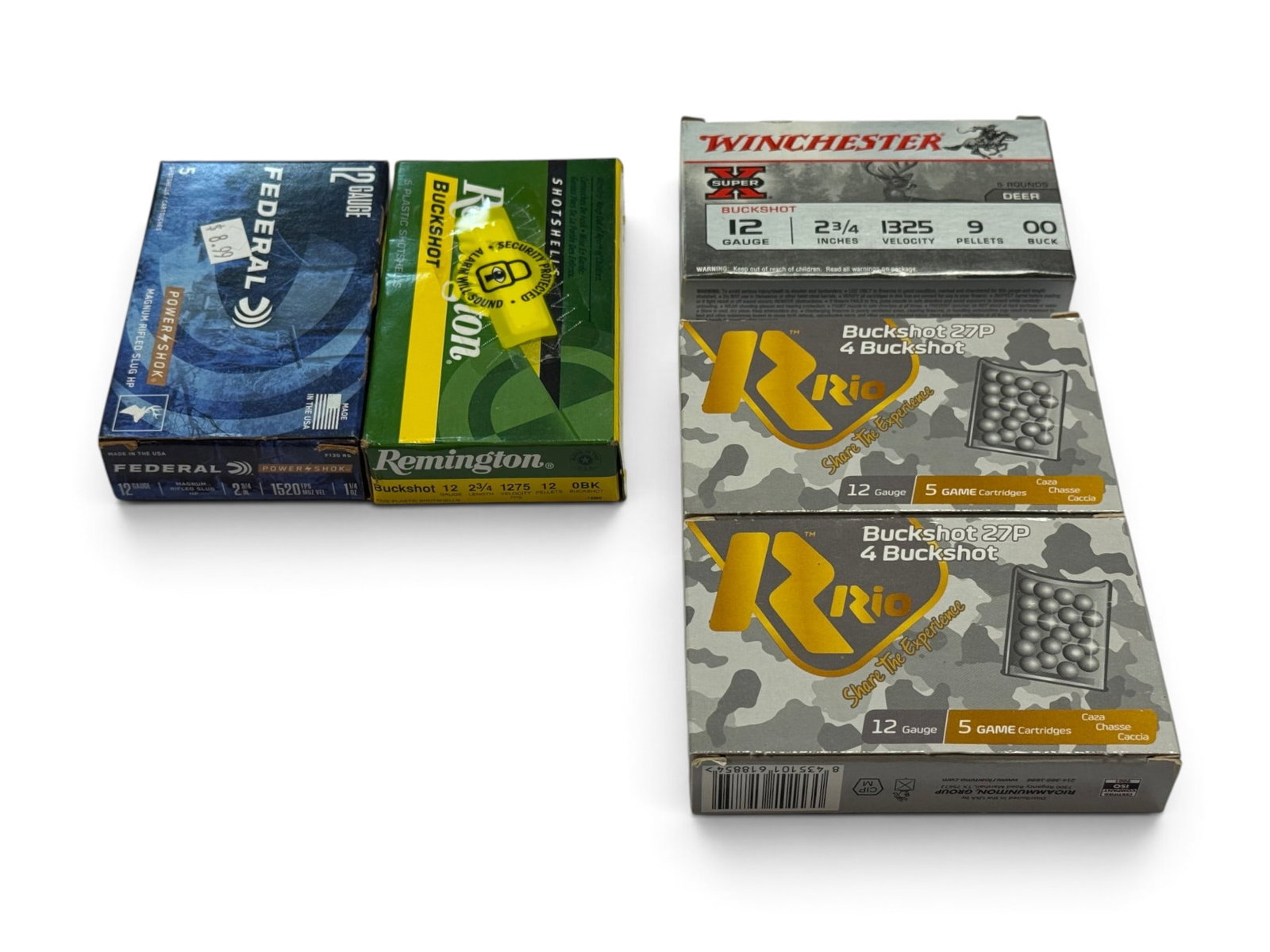 NIB 25rds. of 12 GA. 2-3/4” Buckshot & Magnum Rifled Slug HP Shotgun Ammunition: See Photo(s)