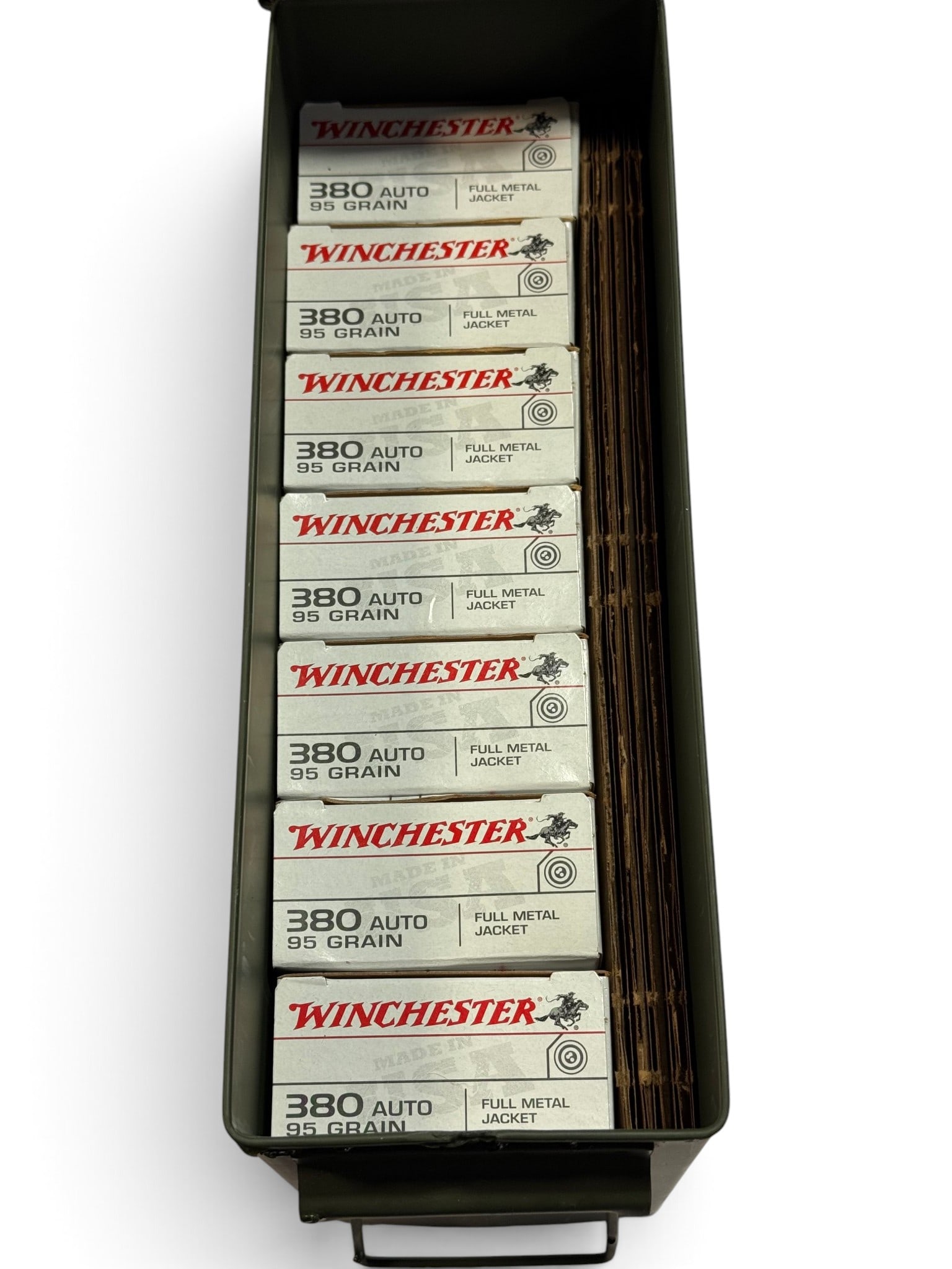 NIB 350rds. of .380 AUTO 95gr. FMJ Winchester Ammunition in Ammo Can - 2
