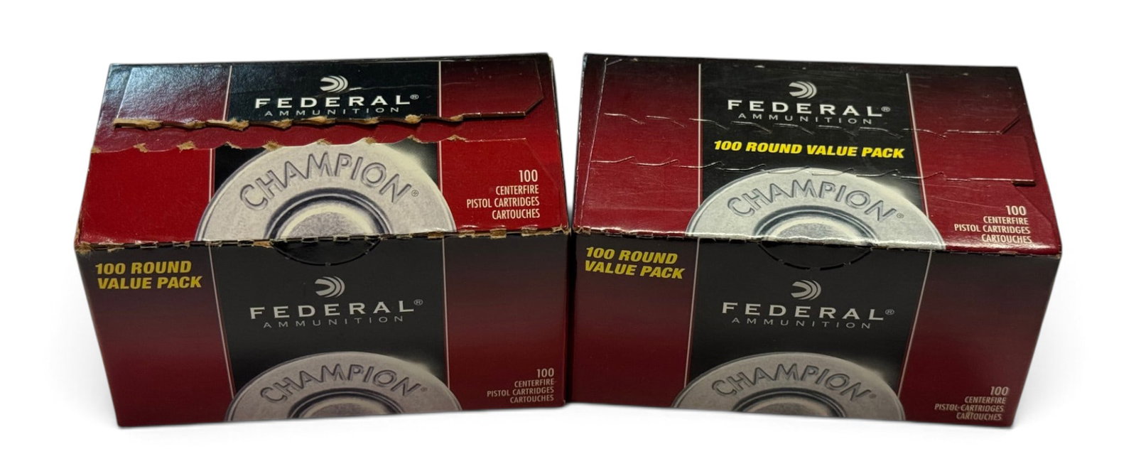 NIB Approx. 200rds. of 9mm LUGER 115gr. FMJ RN Federal Ammunition: The one box with 100 rounds has been opened but looks to be full, however, it may be missing a few, did not count it.