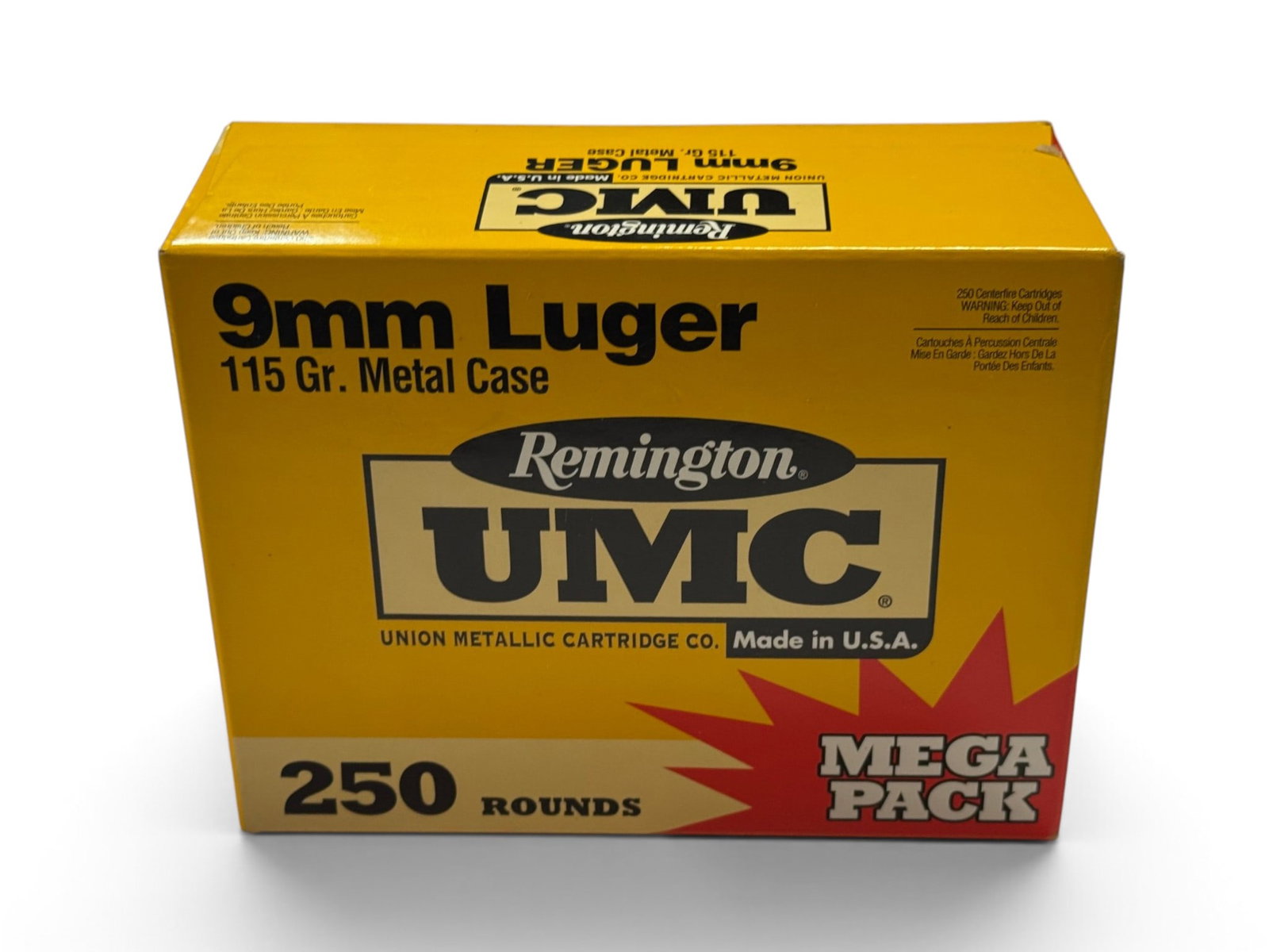 NIB 200rds. of 9mm LUGER 115gr. MC Remington UMC “MEGA PACK” Ammunition: See Photo(s)