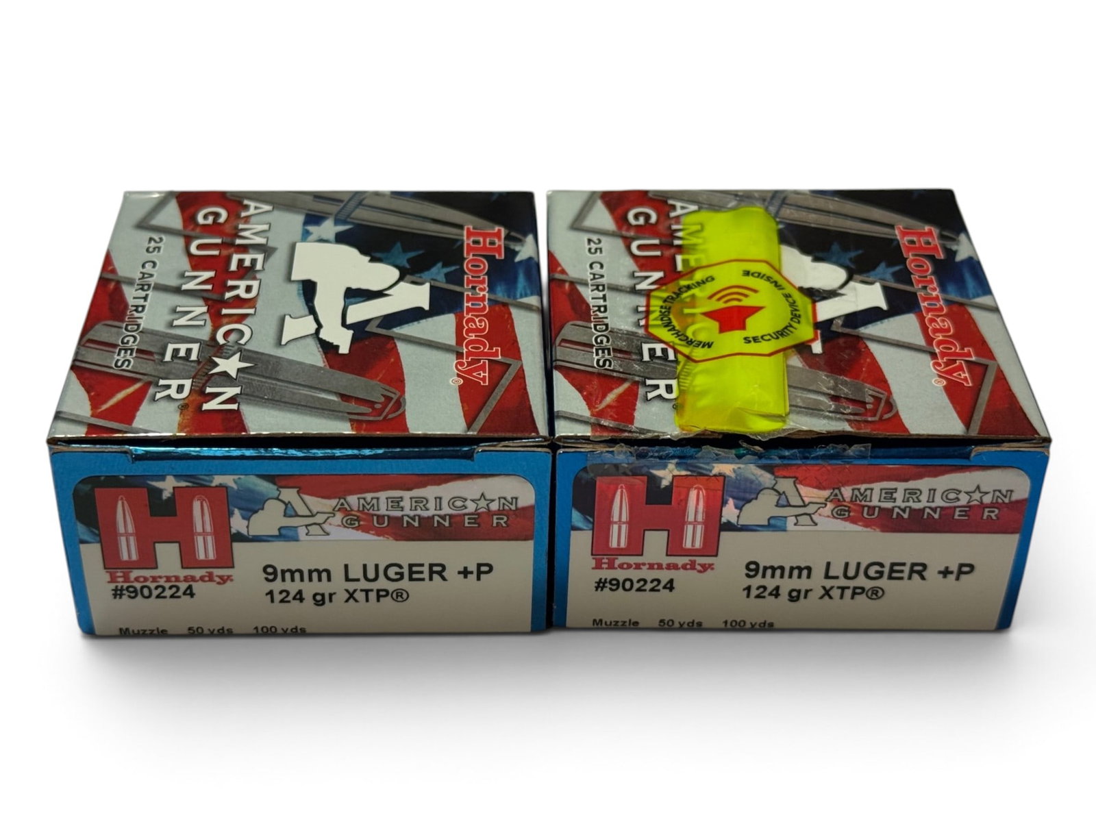 NIB 50rds. of 9mm LUGER +P 124gr. XTP Hornady American Gunner Defense Ammunition: See Photo(s)