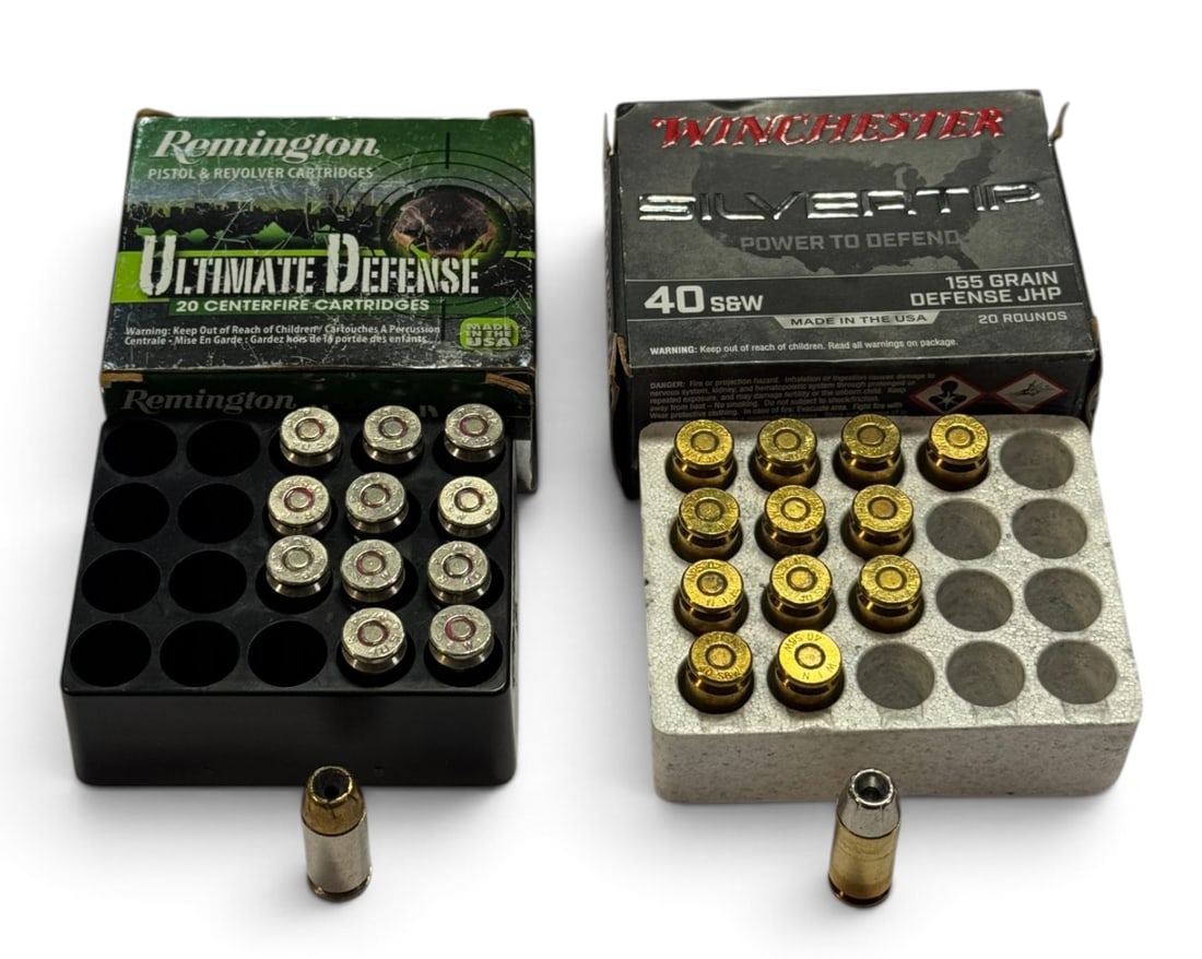 NIB 27rds. of .40 S&W 180gr. & 155gr. JHP Personal Defense Ammunition: See Photo(s)