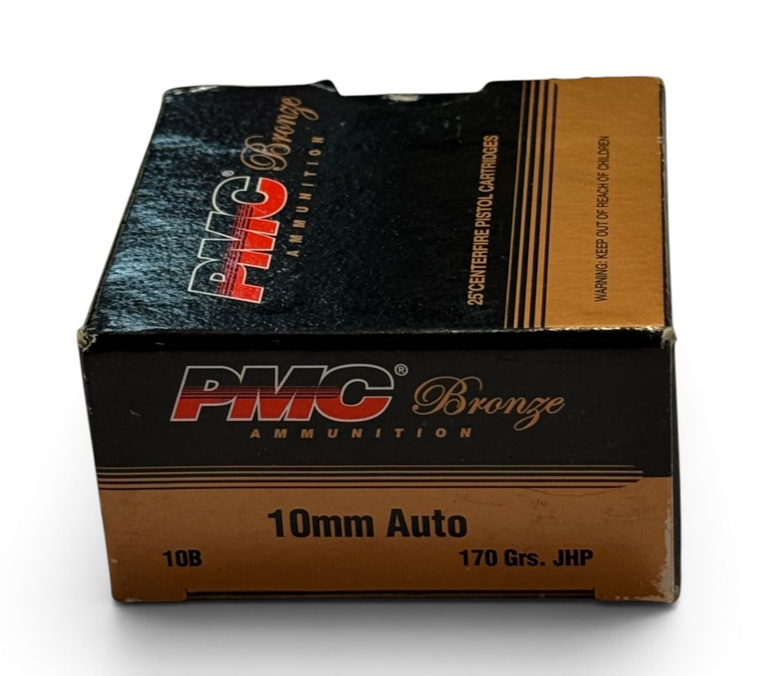 NIB 25rds. of 10mm AUTO 170gr. JHP PMC Bronze Personal Defense Ammunition: See Photo(s)