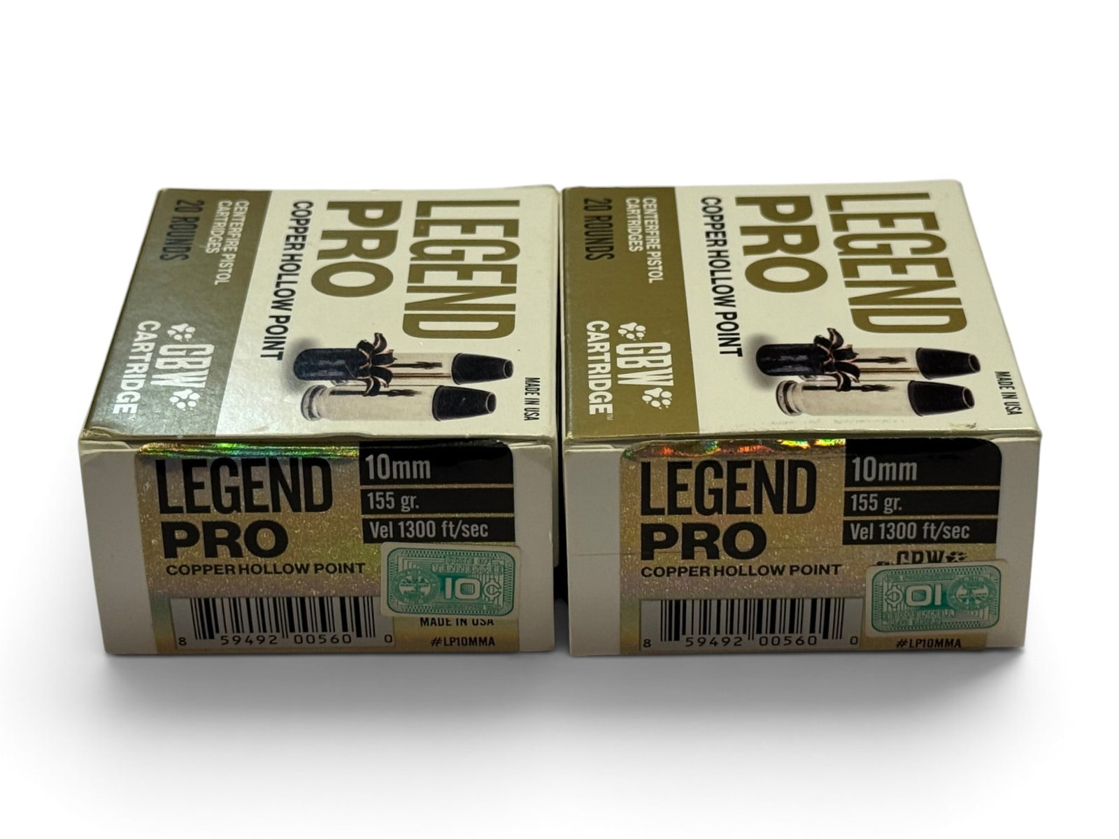NIB 40rds. of 10mm AUTO 155gr. Copper HP Legend Pro CBW Ammunition: See Photo(s)