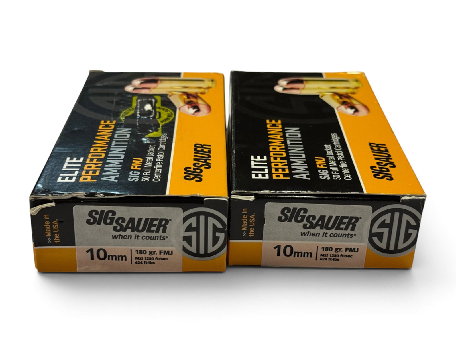 NIB 100rds. of 10mm AUTO 180gr. FMJ Sig Sauer Ammunition: See Photo(s)