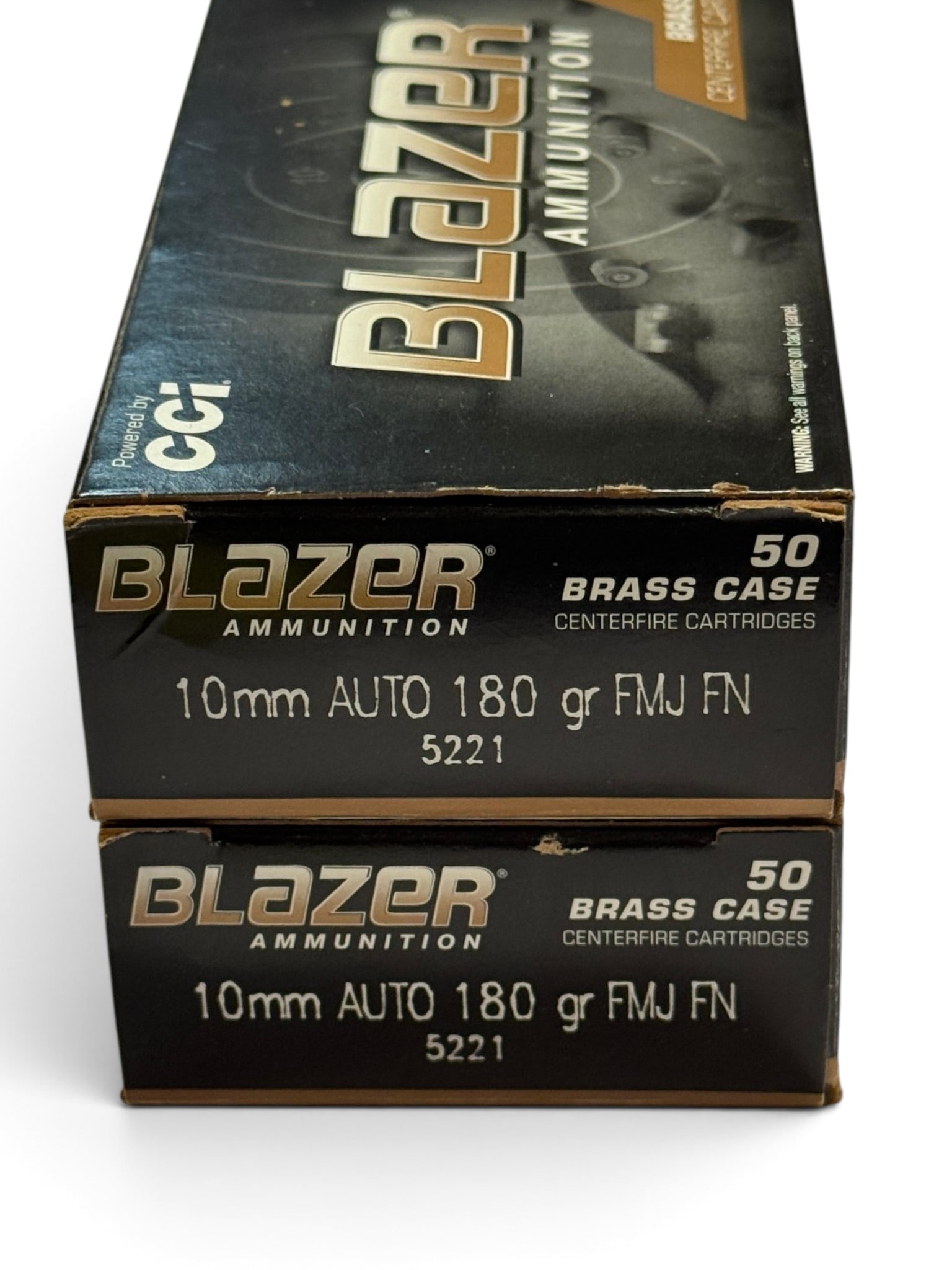 NIB 150rds. of 10mm AUTO 180gr. FMJ FN & 200gr. FMJ Blazer Brass Ammunition - 2