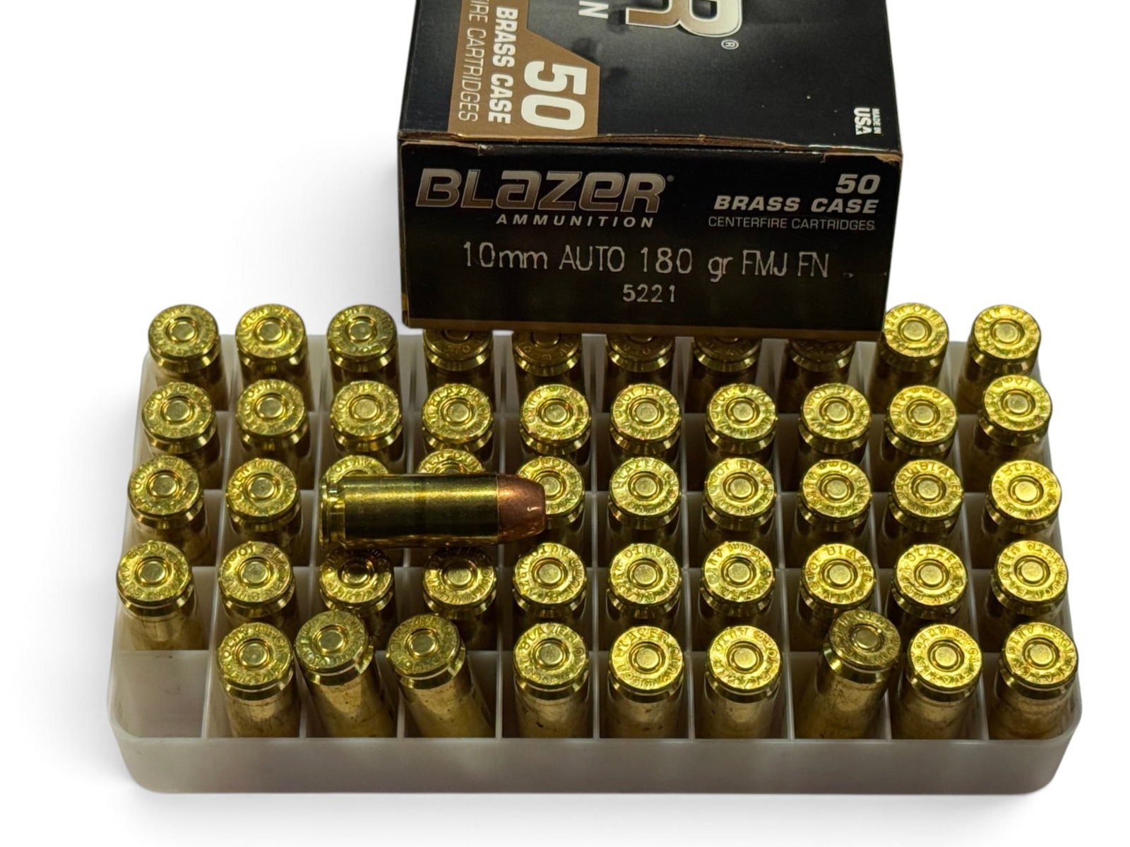 NIB 150rds. of 10mm AUTO 180gr. FMJ FN & 200gr. FMJ Blazer Brass Ammunition - 5